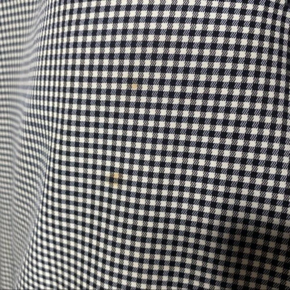 Vintage Canadian Maid Gray Plaid Overcoat Jacket Button Trench Nylon Coat Size L - Picture 9 of 12